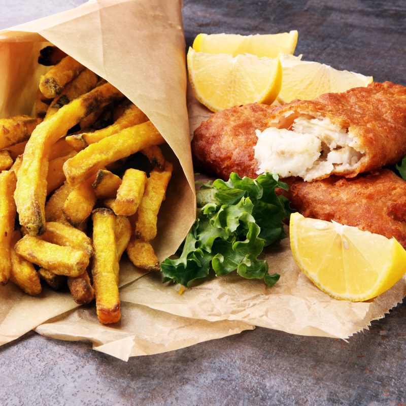 Fish & Chips Halal Fried Chicken